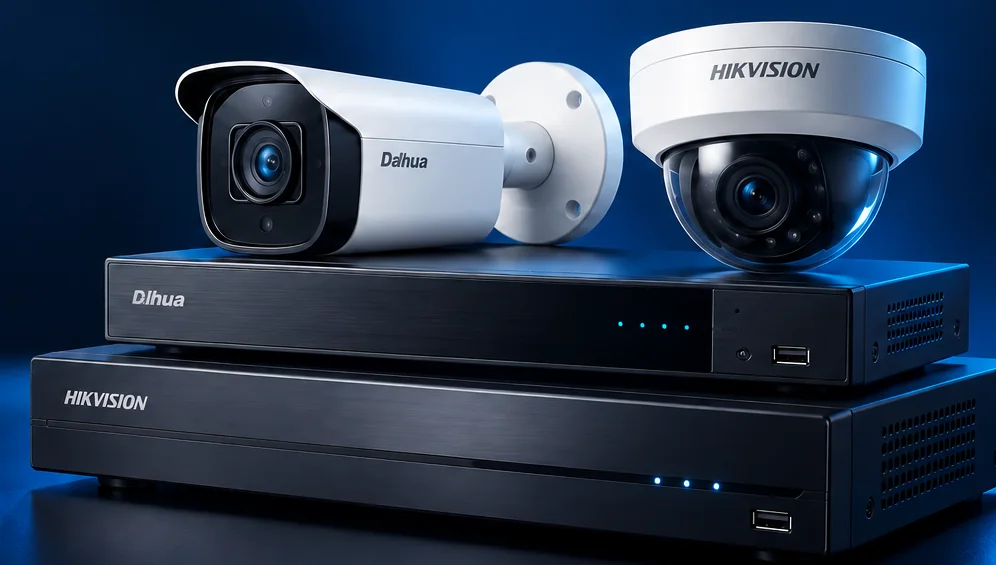 Примерни камери Dahua и HIKVISION и DVR/NVR записващи устройства